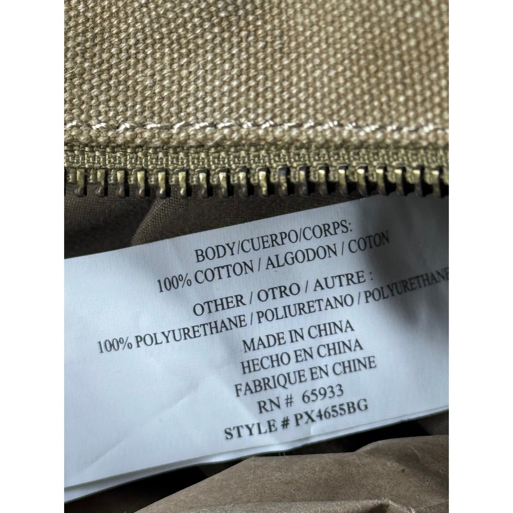 Genuine PX Los Angeles Khaki Canvas Duffle Bag Weekender PX4655BG NEW - Picture 9 of 10